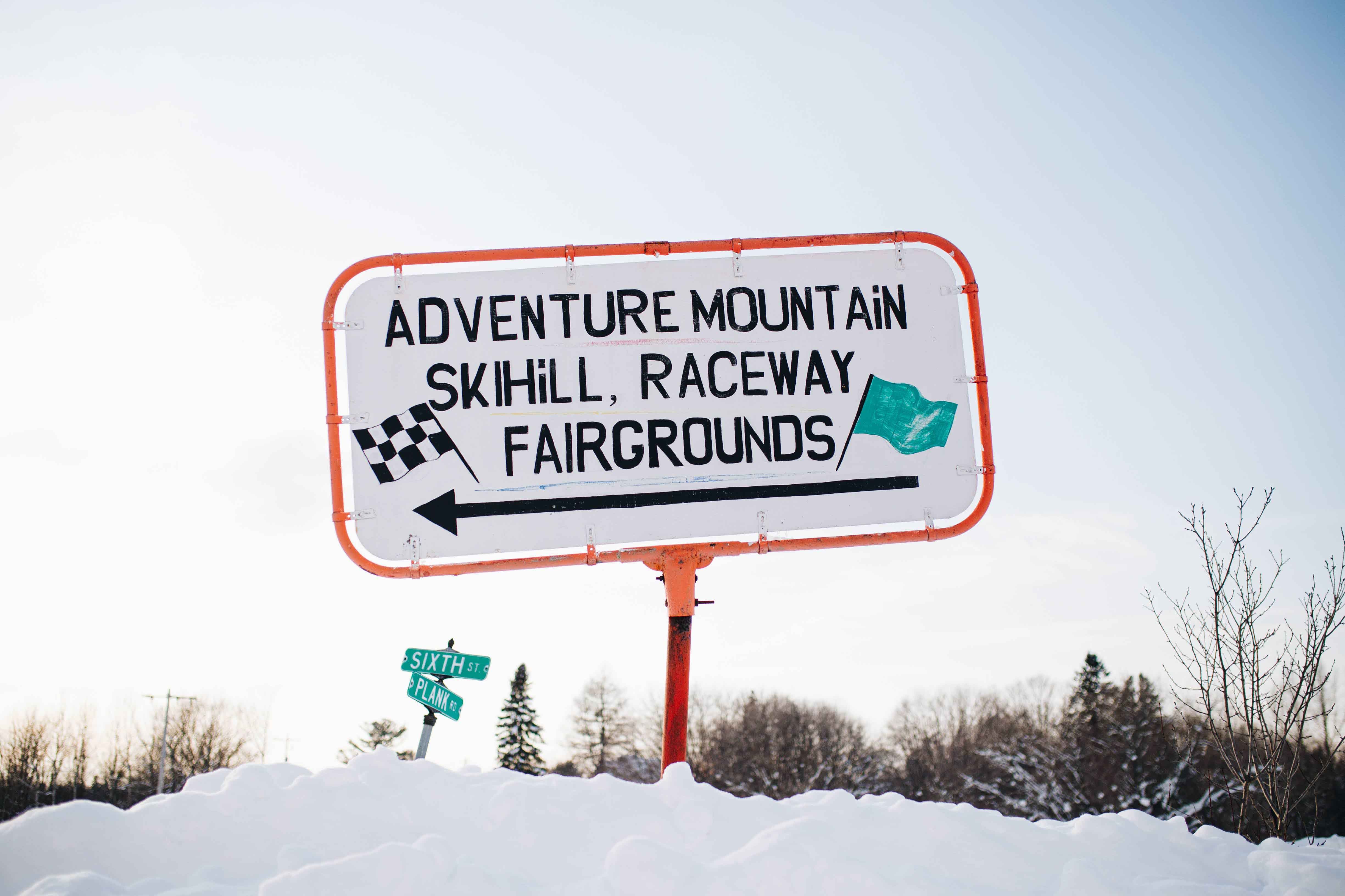 Adventure Mountain Sign