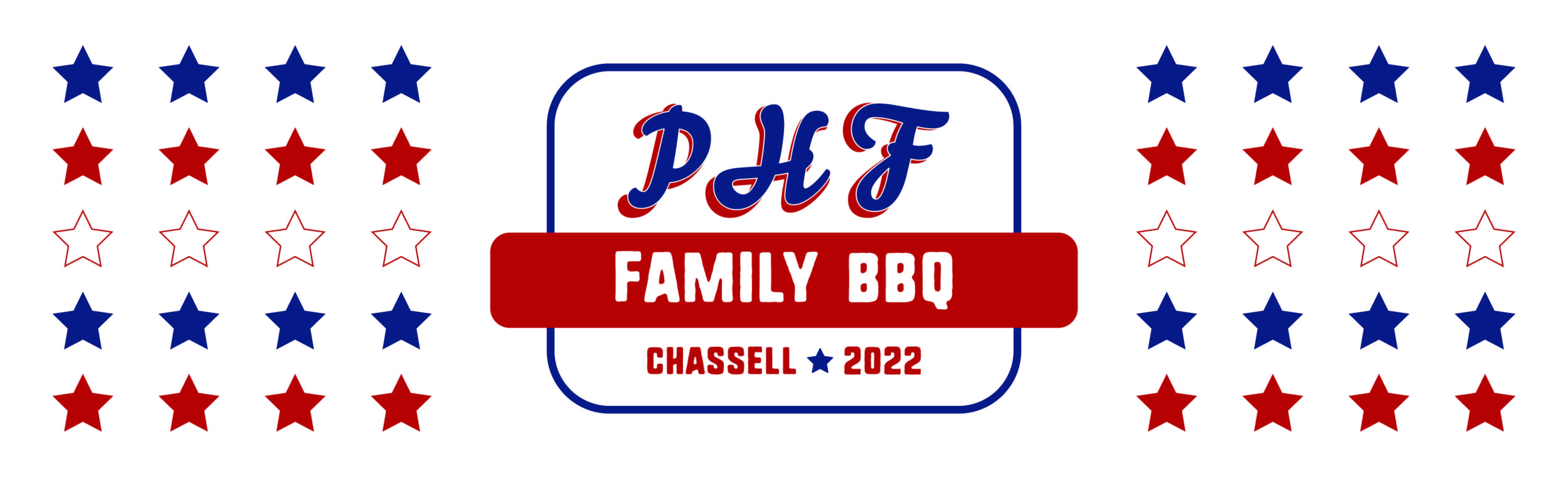 PHF Family BBQ Banner with Stars